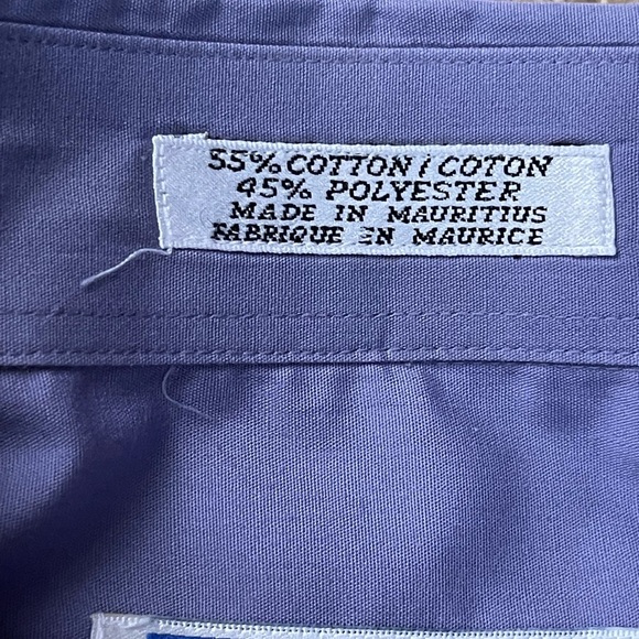 Vintage Yves Saint Laurent Purple Button-Up Dress Shirt Men’s 17 32/33 – Classic - Picture 8 of 10